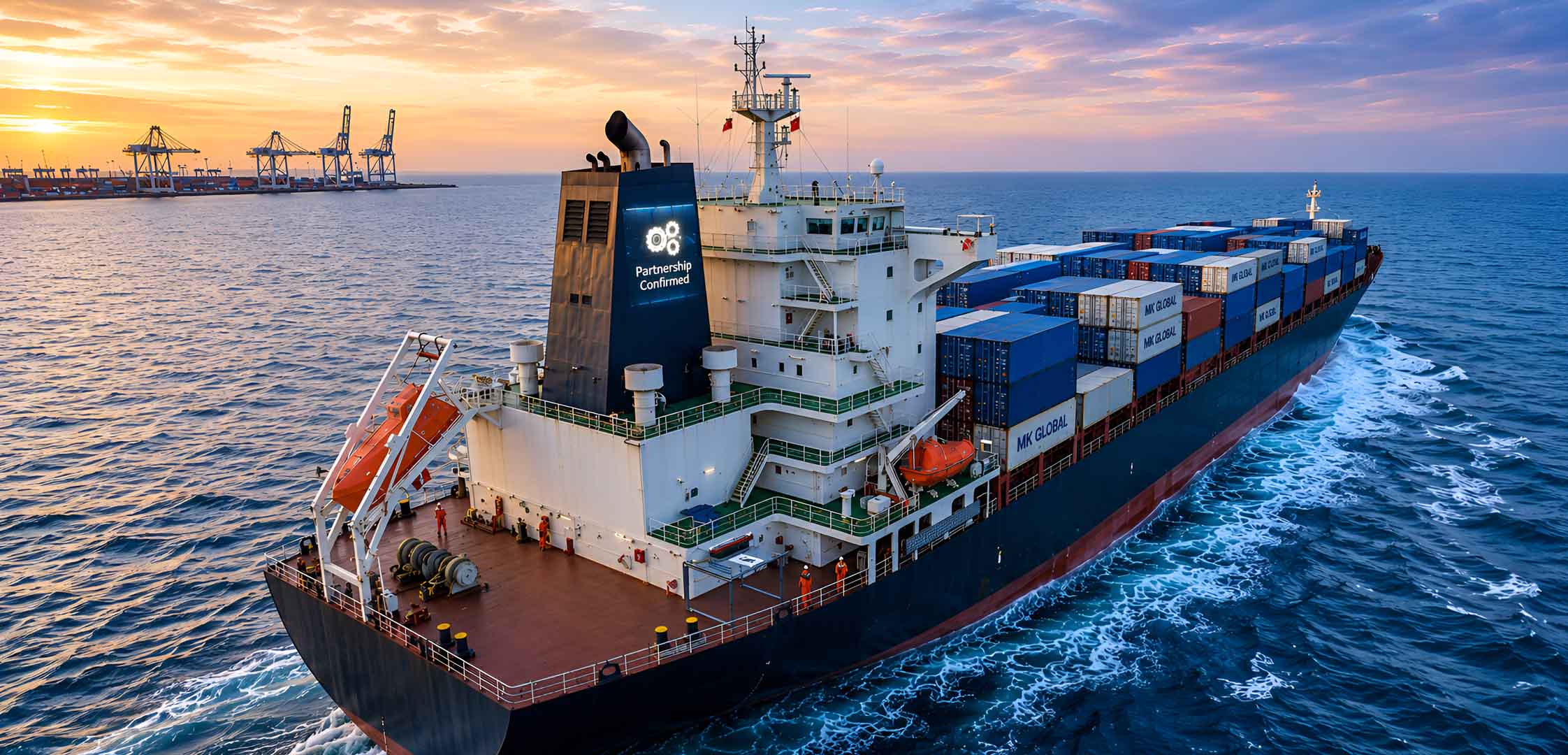 Cargo containers at the port