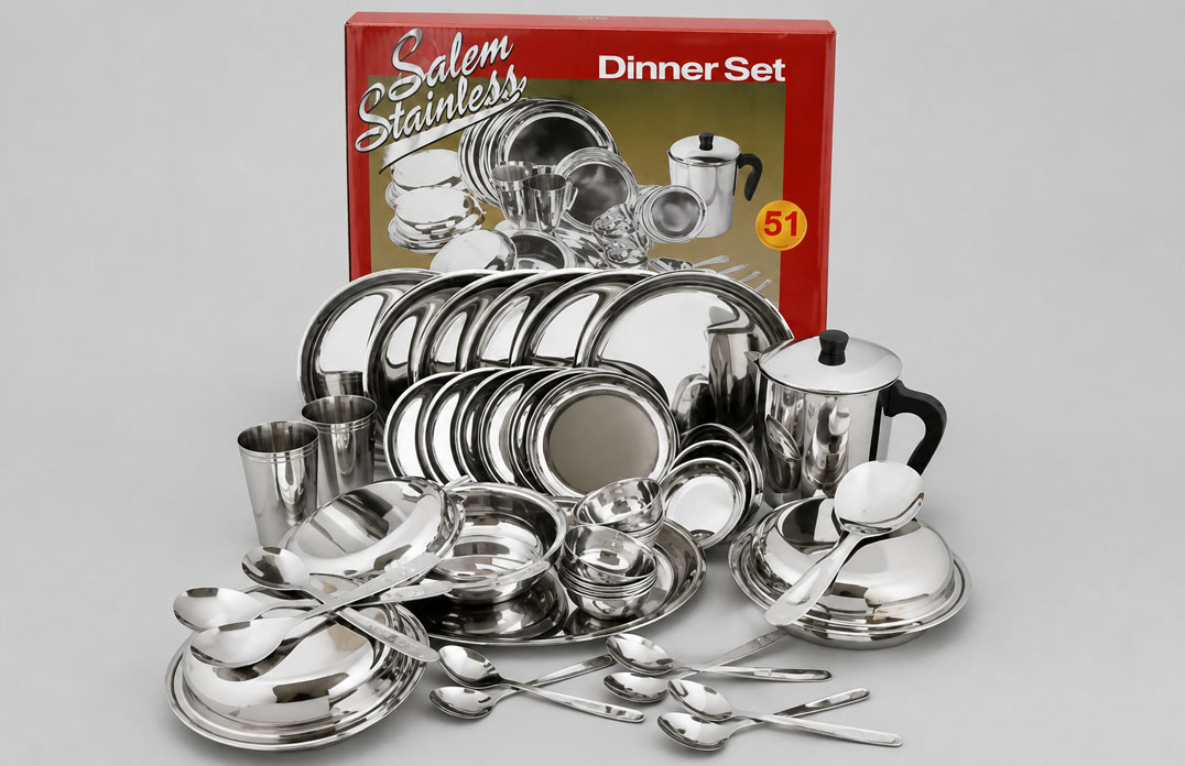51 Pieces Stainless Steel Dinner Set
