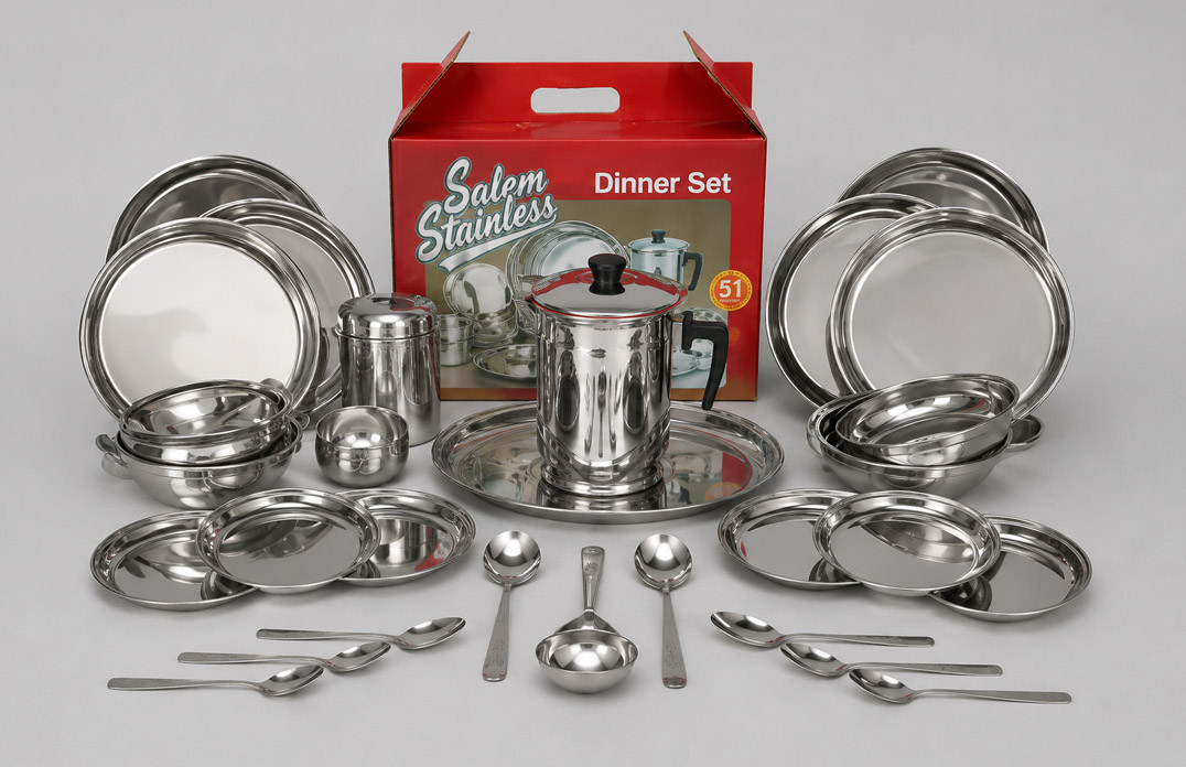 37 Pieces Stainless Steel Dinner Set