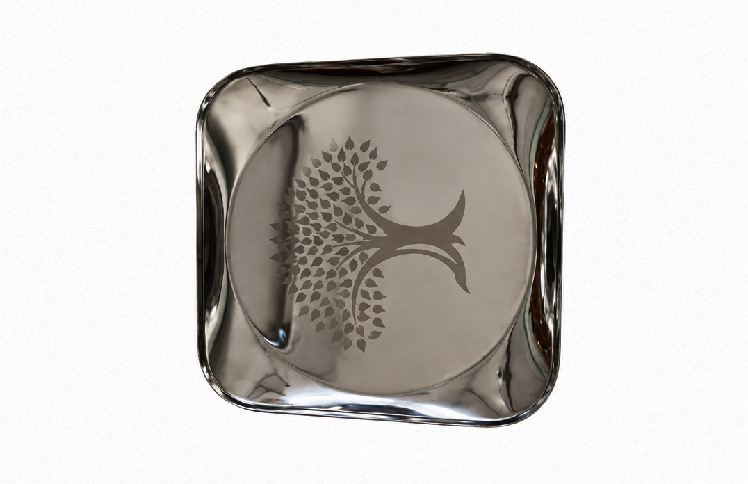 Stainless Steel Square Circled Plate