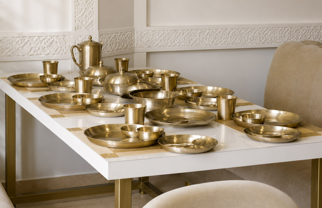 45 Pieces Kansa Bronze Dinner Set