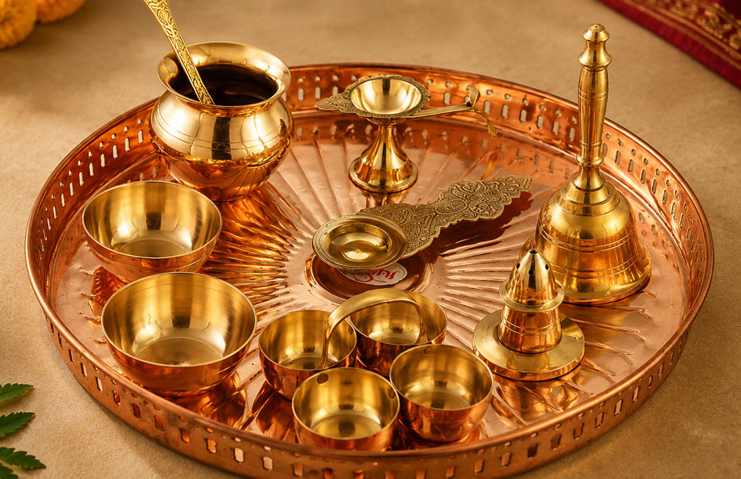 Copper Pooja Thali